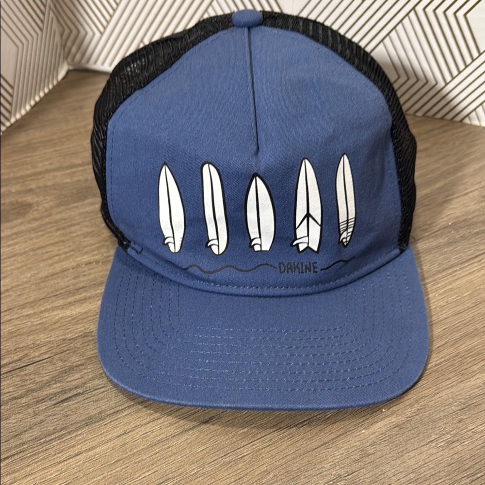 Dakine Blue and‎ Black Surfboard Trucker Hat